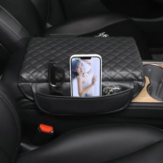 Car Accessories Armrest Cushion Cover Center Console Box Pad Leather Protector