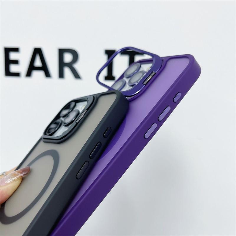 Магнитный матовый чехол для Magsafe для iPhone 16 15 12 13 14 11 Pro Max Чехлы с защитой объектива камеры для iPhone 16 15 14 Plus Чехол