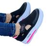 New Casual Single Shoes Spring and Summer Flat-bottomed Fly-woven Breathable Velcro Large-size Casual Mesh Shoes