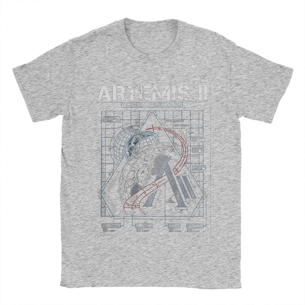 Artemis II Technical Specifications Moon Mission Blueprint TShirt Summer TShirts Cotton Hipster Tshirt For Unisex Top Tees