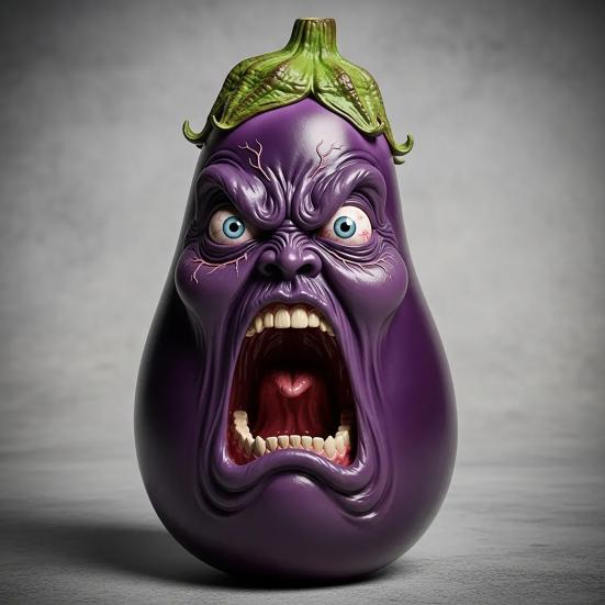 Screaming Vegetables Figurine Resin Emotional Veggies Ornament Evil Screaming Carrot