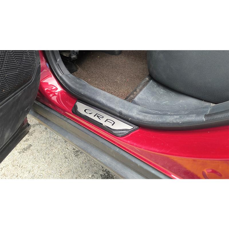 Car For GWM ORA Door Sill Threshold Scuff Plate Protector Auto Scuff Pedal Trim Stickers Accessories -2025