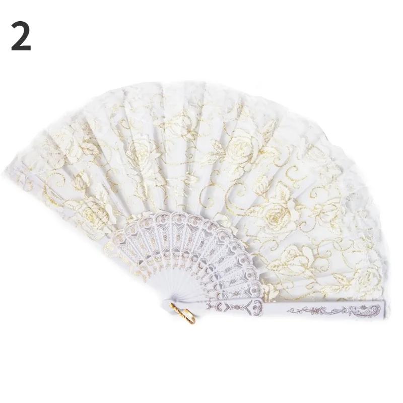 Роза Блум Кант Вентиляторы Китайский стиль Танец Свадебная вечеринка Свадебная рука Цыганская декорация Vouwen