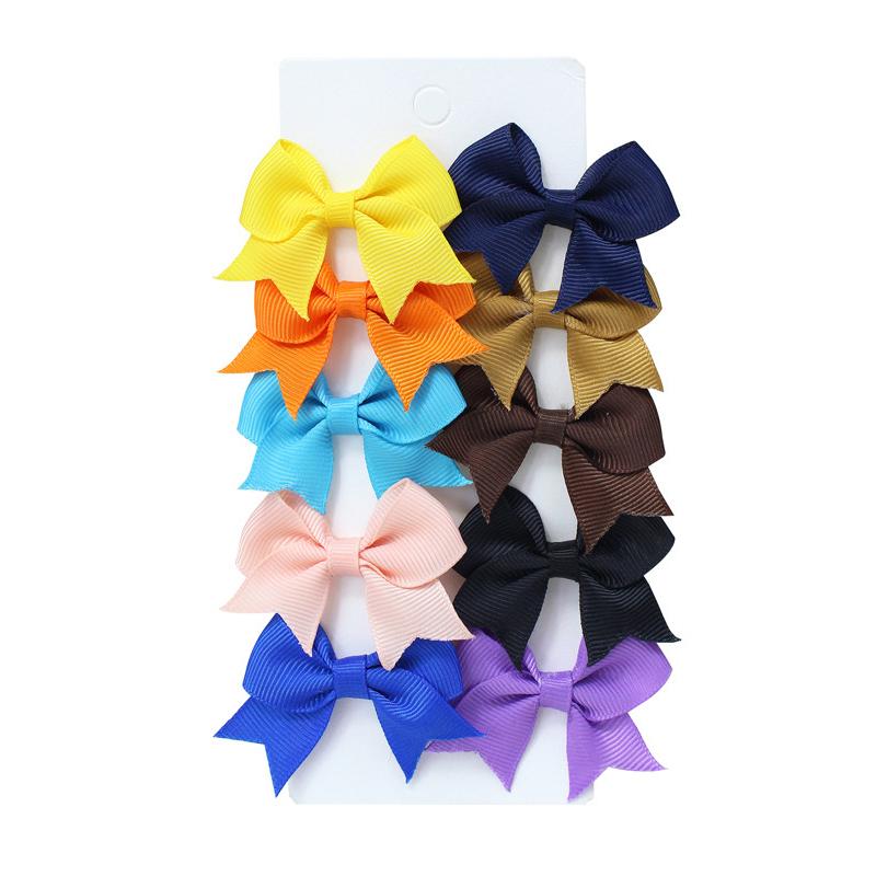 10 шт./компл. шпильки для волос принцессы для девочек милые банты нейлоновые безопасные заколки для волос заколки для младенцев малышей детские аксессуары для волос
