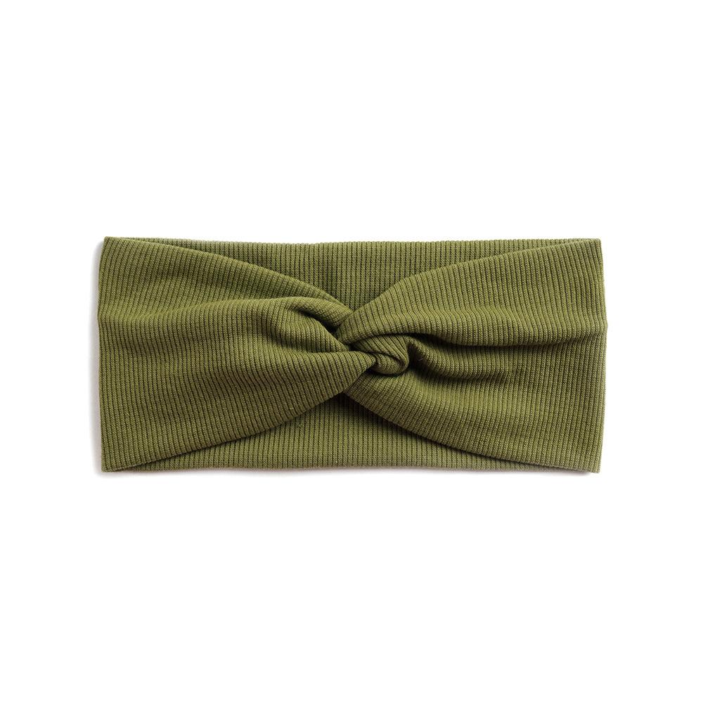 Solid Color Knitted Fine Thread Cross Yoga Sports Headband Simple Women'S Headband Headgear Headscarf