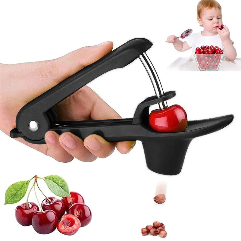 Cherry Pitter ,Stainless Steel Cherries Corer Pitter Tool With Hand-held Push Design, Save Time & Space Outdoor Tableware