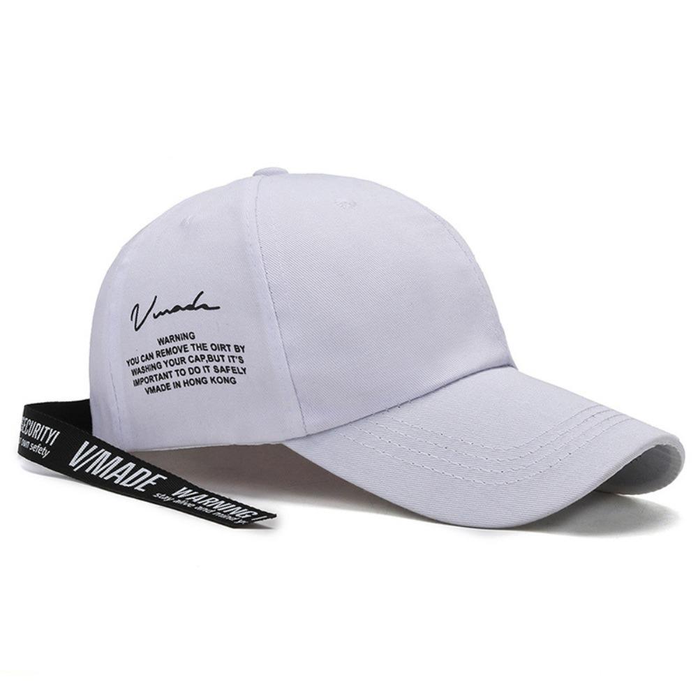 Cotton Hip Hop Hats Adjustable Punk Caps Versatile Long Ribbon Hat For Men Women