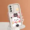 Soft Silicone Square Ladder Printing Pattern Phone Casing Full Cover Camera Shockproof Protection Rubber Case for Samsung