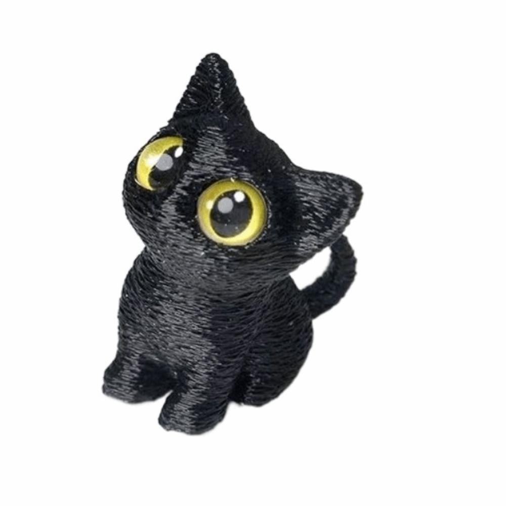 PLA 3D-печатные фигурки кошек Игрушки Модель Котёнок Микро-ландшафтные поделки Дом с привидениями