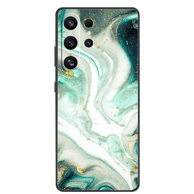 Phone Case For Samsung Galaxy S26 Ultra Colorful Painted Soft Silicone Bumper for Samsung S26 Ultra Case Marble Shockproof Cover