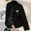 Women's Small Suit Jacket with Spring Temperament Commuting Niche Black Suit Jacket for Women Jackets & Coats Women’s