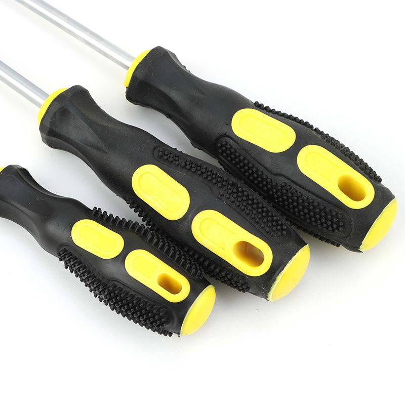 Удлиненная крестовая шлицевая отвертка шило с магнитным наконечником - бытовой и промышленный класс