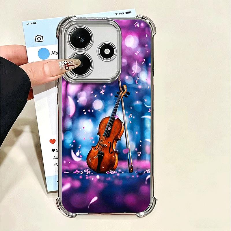 Чехол для телефона с покрытием 'Музыка скрипки' для Xiaomi Poco X5 X6 X7 X8 Pro Max F8 Ultra F7 M8 M7 M5S Redmi 15C 15 14C 13C 13 X3 12C F6