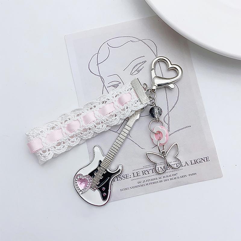 Портативные ретро-гитарные звездные брелоки, прочные гитарные брелки, подвесные брелоки, милые украшения для рюкзака, аксессуары