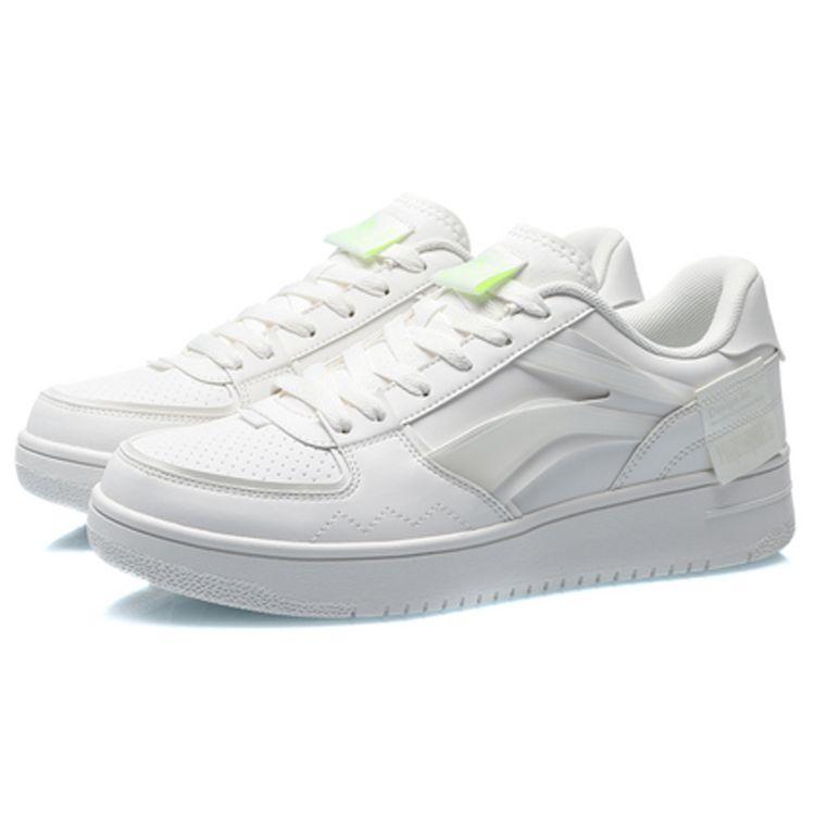 Li-Ning Versatile Strategy Simple Versatile Non-Slip Wear-Resistant Low-Top Skate Shoes Men Sneakers White AGCQ307-5