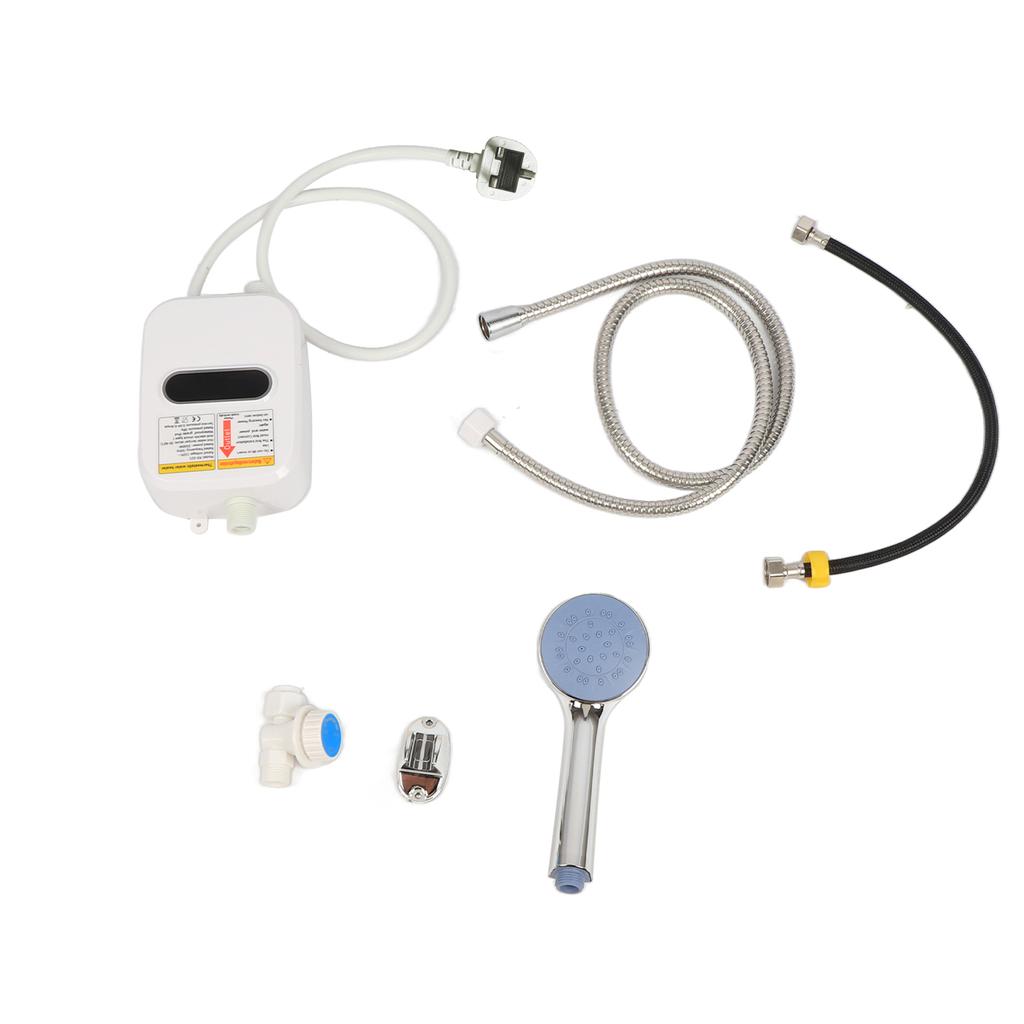 Instant Water Heater Compact Electric Tankless Water Heater with LCD Display IPX4 Waterproof Adjustable Temperature