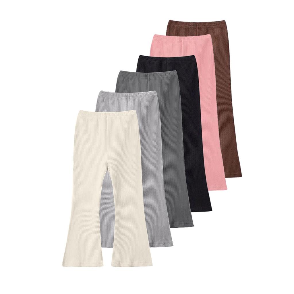 Леггинсы-клеш для девочек, хлопковые брюки-клеш для девочек, брюки-клеш с высокой талией, облегающие леггинсы для йоги для детей