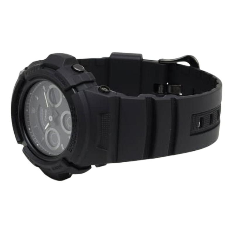 Casio Серия G-SHOCK Модный и яркий Уличная классика Стрелочный Двойной дисплей Циферблат Водонепроницаемый Механизм Кварцевый механизм Ремешок из смолы AW-591BB-1A
