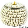 ADORN WORLD Off White Pearl Box Decorative Showpiece - 3 Cm  (Metal, Multicolor)