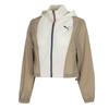 Color Block Reversible Hooded Casual Jacket Women Jackets Brown 628979-87