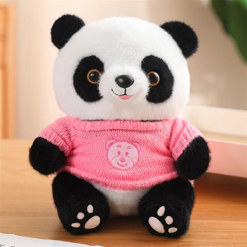 Новейшая плюшевая игрушка-свитер Панда Детская игрушка Украшение для дома Милая игрушка-панда Подарки для девочек Мягкие игрушки Кукла-панда Рабочий компаньон