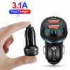Dual Ports USB Car Charger Quick QC3.0 5V 3.1A Mobile Phone Charger Fast Car Cigarette Lighter for Samsung Huawei Xiaomi Iphone