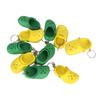 10pcs Mini Slipper Keychain Cute Silicone Slipper Keychain Adorable Little Shoes Keychain for Car