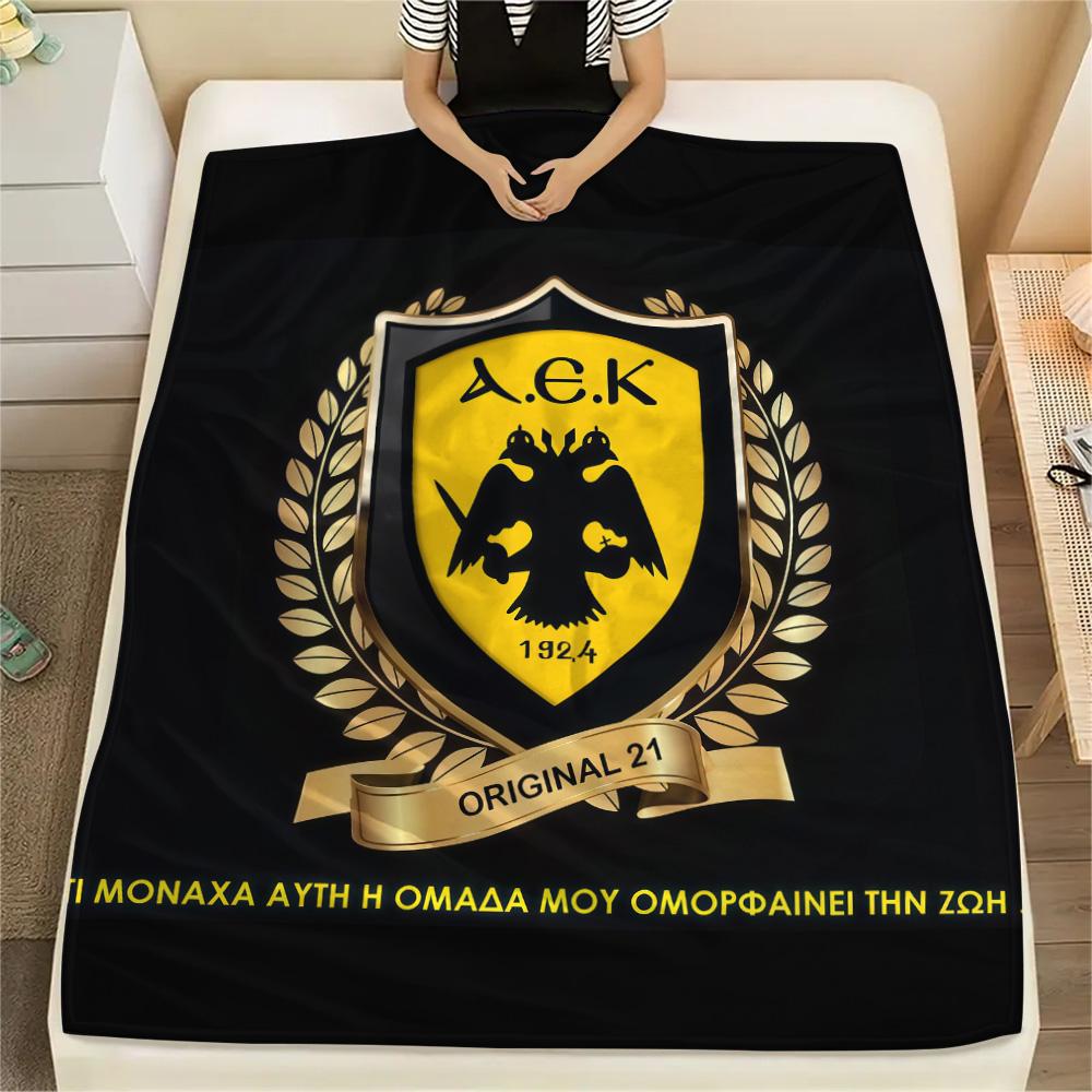 AEK Athens F.C  FlAannel Blanket, High quality Comfortable for All Seasons, Home Decor, Warmth and Comfort