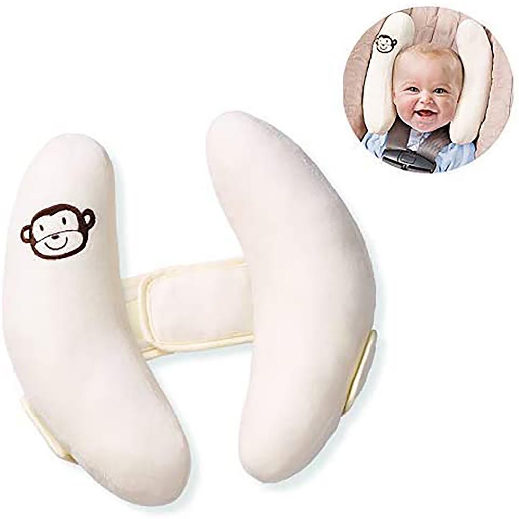 Детский мягкий подголовник с поддержкой шеи, подголовник сиденья, белый