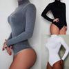 Women's Underwears Turtleneck Bodysuit Party Clothes Female Sexy Slim One-piece Jumpsuits