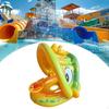 Забавный надувной круг для плавания Милый надувной плавательный круг для озера Лето Желтый с навесом