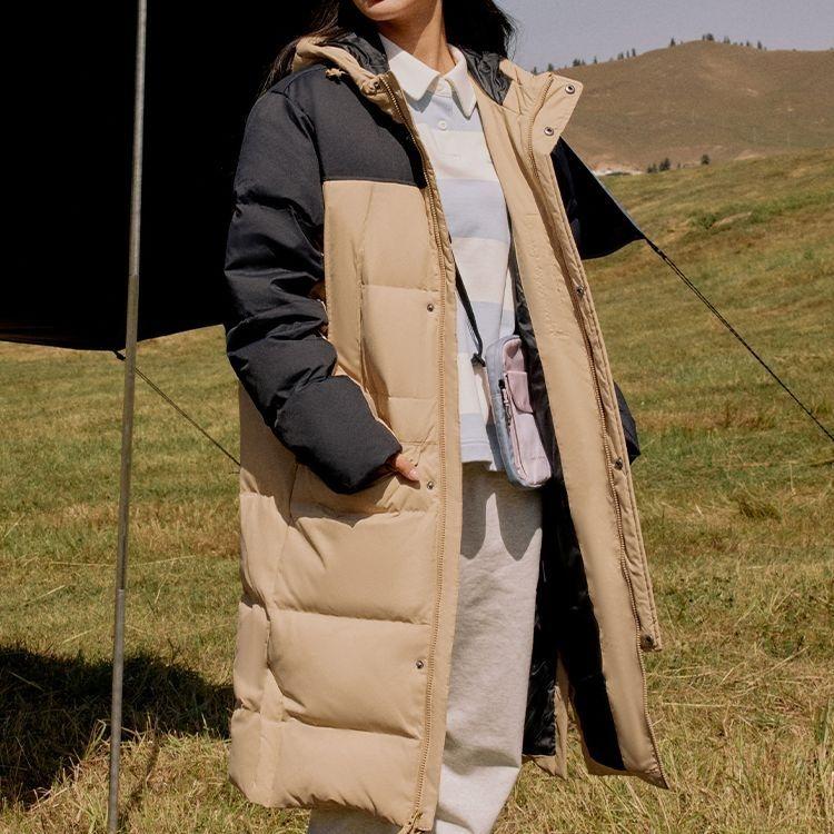 New Balance Winter Long Down Jacket Asia Sizing 'Beige Black' Men's AMJ33338-INC