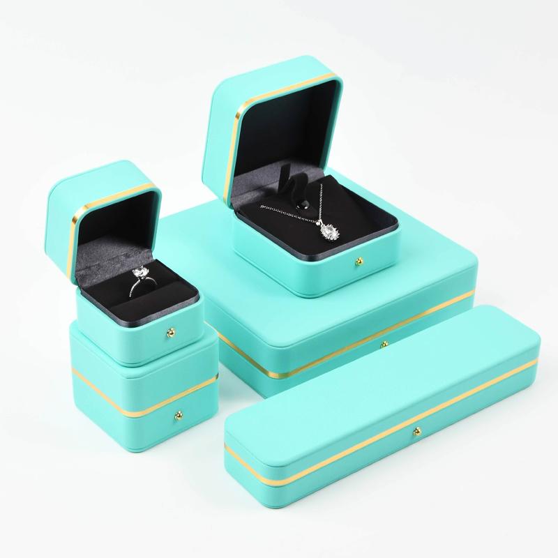 Jeweler Leather Box Wedding Ring Packaging Luxurious Leather Jewelry Box Jewelry Packaging Jewellery Packaging Box for Jewelry