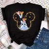 Mulan Princess Print T-shirt Mickey Casual Fashion Short Sleeve T Shirt Streetwear Tshirt Y2k Clothes Tops Unisex