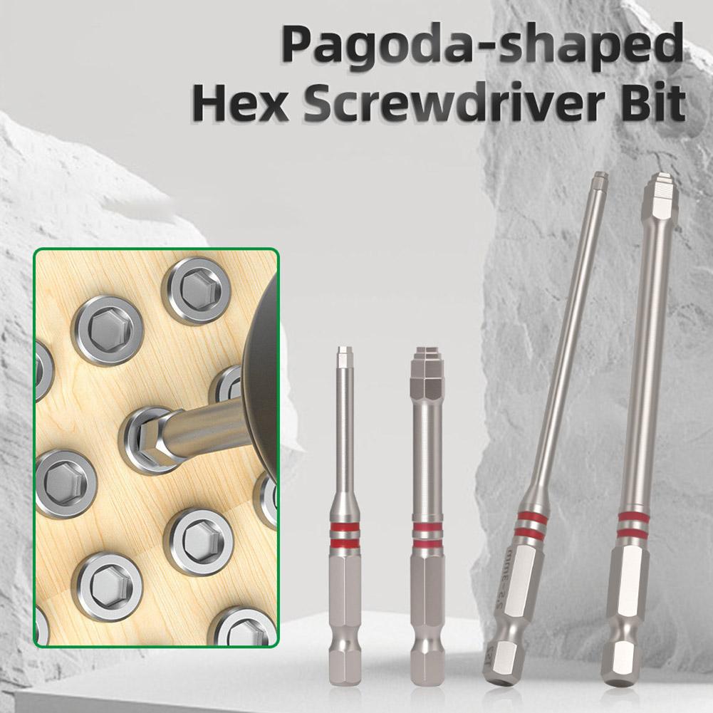 6Pcs/Set Screwdriver Bits Set Strong Magnetic Electric Screwdriver Bits High-Strength Magnetic Multi-Size Driver Bits