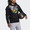 Adidas James Harden Basketball Splatter Print Fleece Hoodie Men Hoodie Black H13713