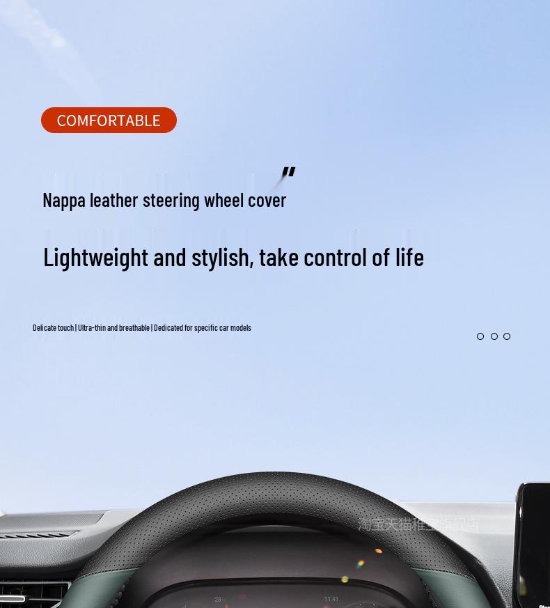 Ultra-Thin All-Season Steering Wheel Cover for 2024 Toyota RAV4 Hybrid