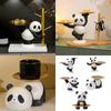 Decorative Panda Resins Statue with Storage Tray for Key and Trinkets Animal Sculpture Entryway Living Room Table Decors