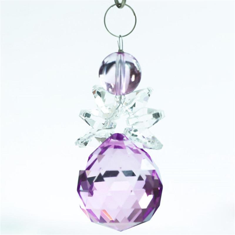 Хрустальный ангел, подвесной красивый цветной хрустальный цветок, кулон, украшения, восьмиугольный