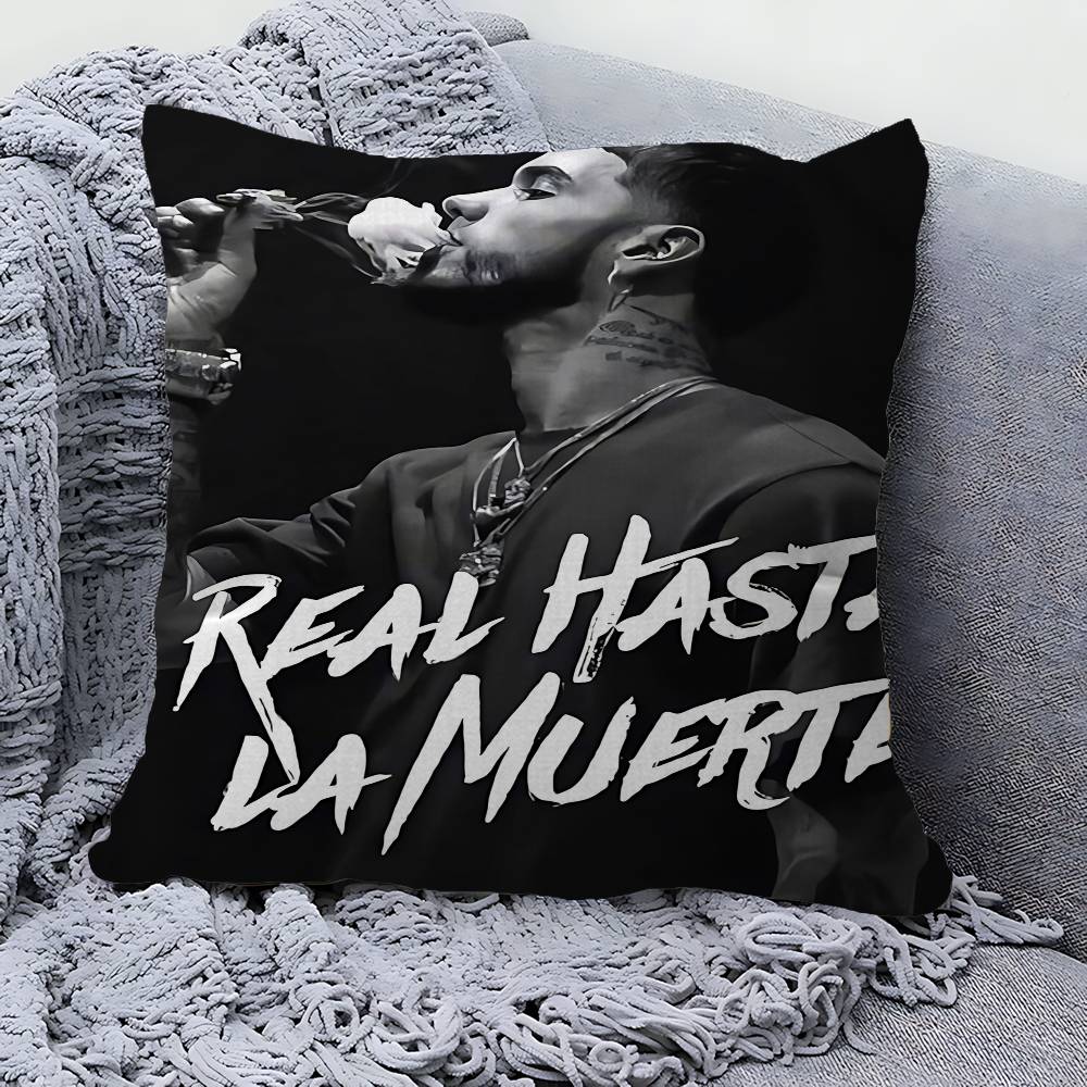 Подушка с принтом рэпера Real A-Anuel AA 45*45 см Наволочка Декоративная наволочка Для домашней подушки Наволочка для подушки на диван