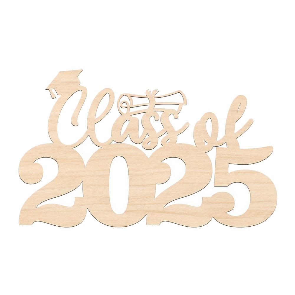 Минималистичное украшение для праздничной вечеринки, деревянное украшение для выпускного 2025 года, украшение для церемонии, украшение для вечеринки