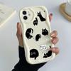 LZ11 Cat Cute Art Design Clear Soft Wave Phone Cases for Samsung S24 S23 Ultra S20 A54 A14 A52s A51 Huawei Honor 90 Realme OPPO Protection Back Cover