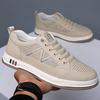 Summer New Men's Sandals Hollow Breathable Leather Hole Shoes White Shoes Casual Men's Single Shoes