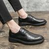 FashionMen Brogue Dress Shoes Lace Up Men Suit Casual Shoes Outdoor Formal Business Leather Shoes Men Wedding Italian Banquet Shoes