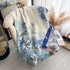 Autumn and Winter Jacquard Scarf Femininity Magnolia Imitation Cashmere Shawl Thickened Warm Scarf