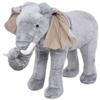 VidaXL Plush Toy Elephant Grey XXL 91334