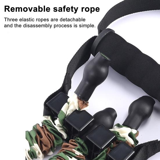 Регулируемый эспандер с отсоединяемым 3-трубным грудным эспандером, плечевым эспандером, для силовых тренировок, фитнеса, растяжки всего тела, с ручкой