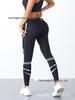 Европейские и американские женские леггинсы для йоги с принтом: Уличный фитнес, Подтягивающие бедра, Утягивающие живот длинные эластичные леггинсы