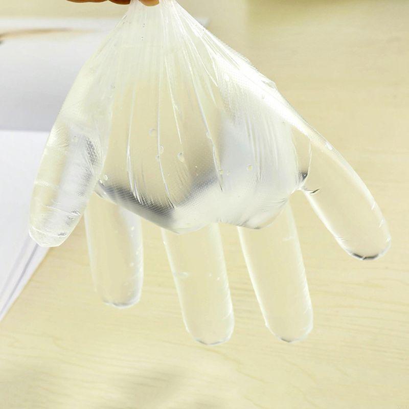 Set of 80/100 Protective Gloves Plastic Cleaning Mitts for Kitchen Cooking X3UC