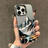 Чехол для телефона с горным пейзажем, вид на вершину, для iPhone 14 13 12 11 Pro Max Mini 15 Pro Max 15 14 Plus, противоударный, лазерная задняя крышка